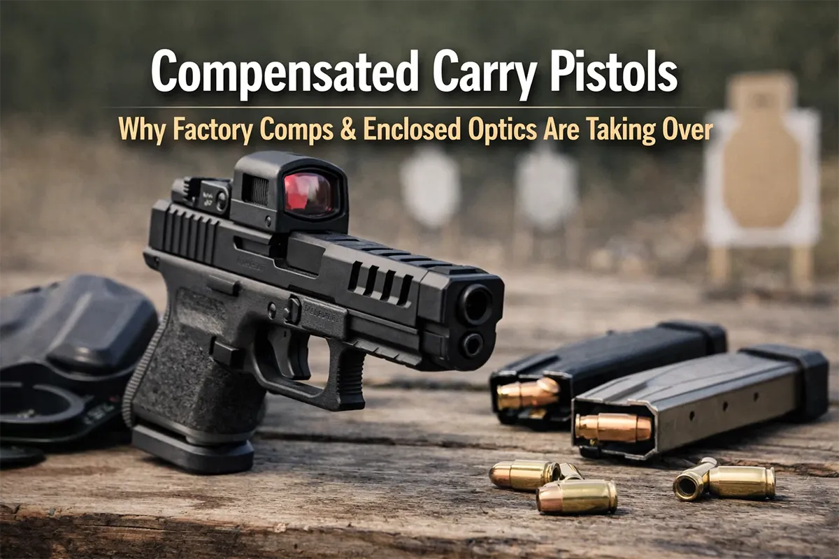 Compensated Carry Pistols 2026 lineup with optics (Compensated Carry Pistols 2026)