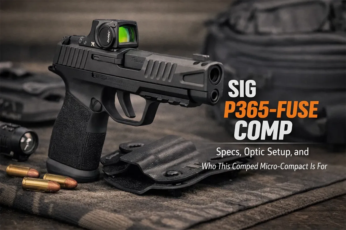 SIG P365-FUSE COMP on table with enclosed optic (SIG P365-FUSE COMP)