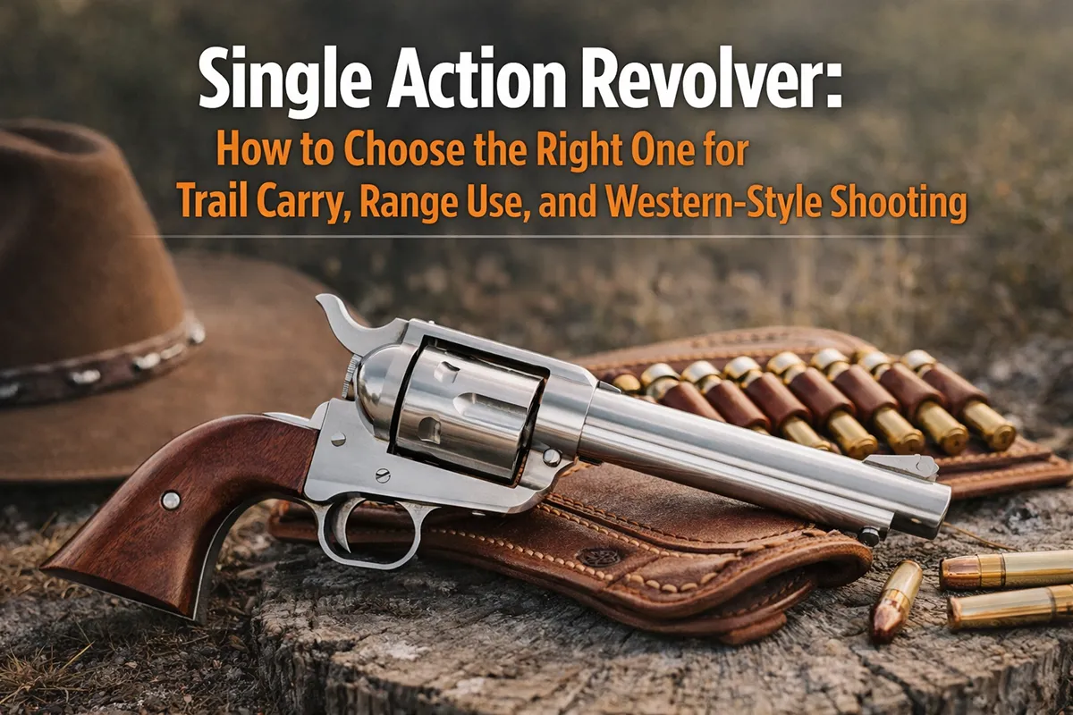 Single action revolver for trail carry and range use