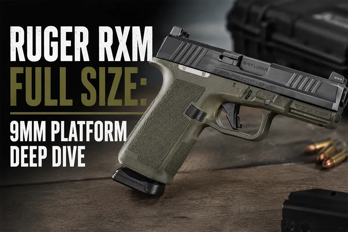 Ruger RXM Full Size 9mm pistol with optics-ready slide