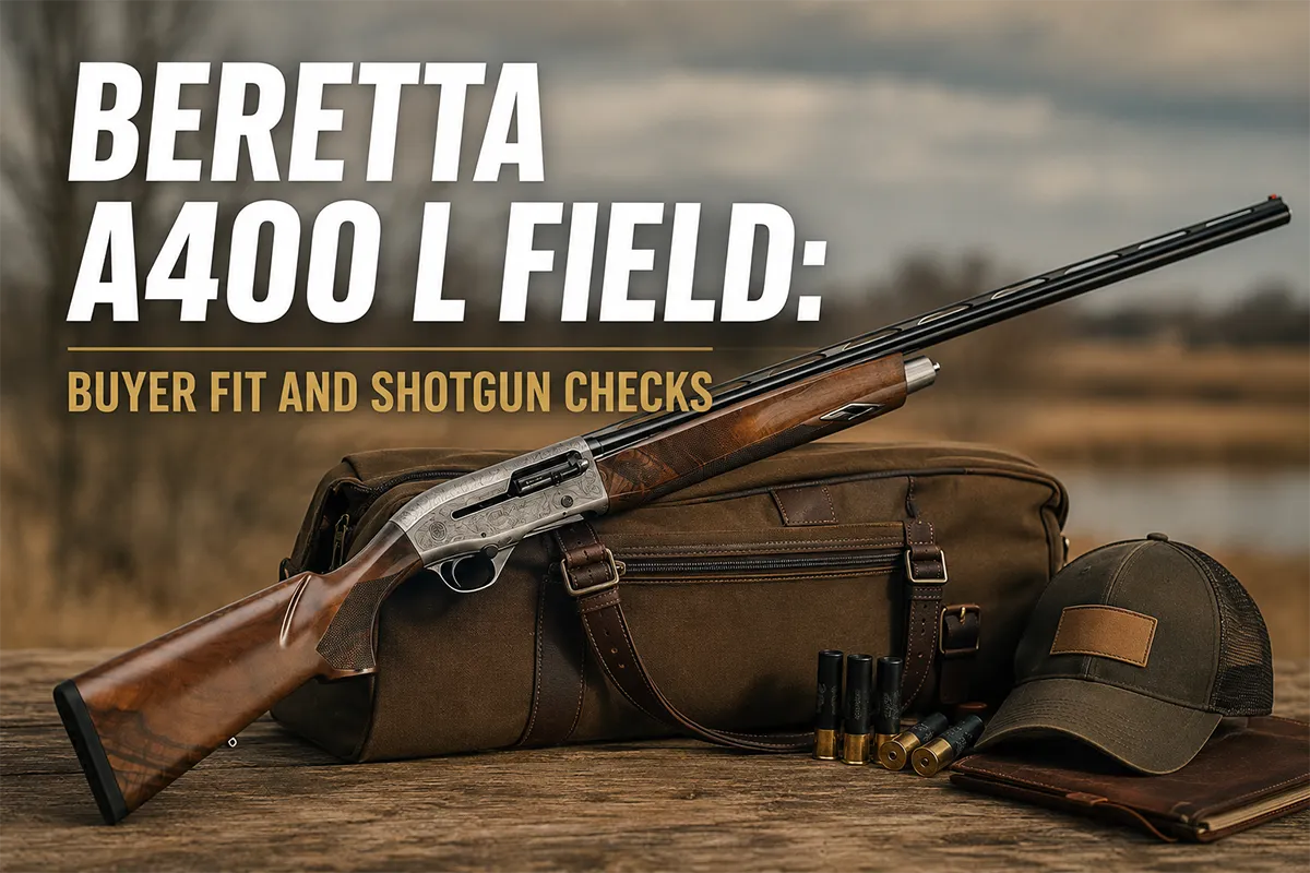 Beretta A400 L Field semi-auto shotgun on a sporting clays bench