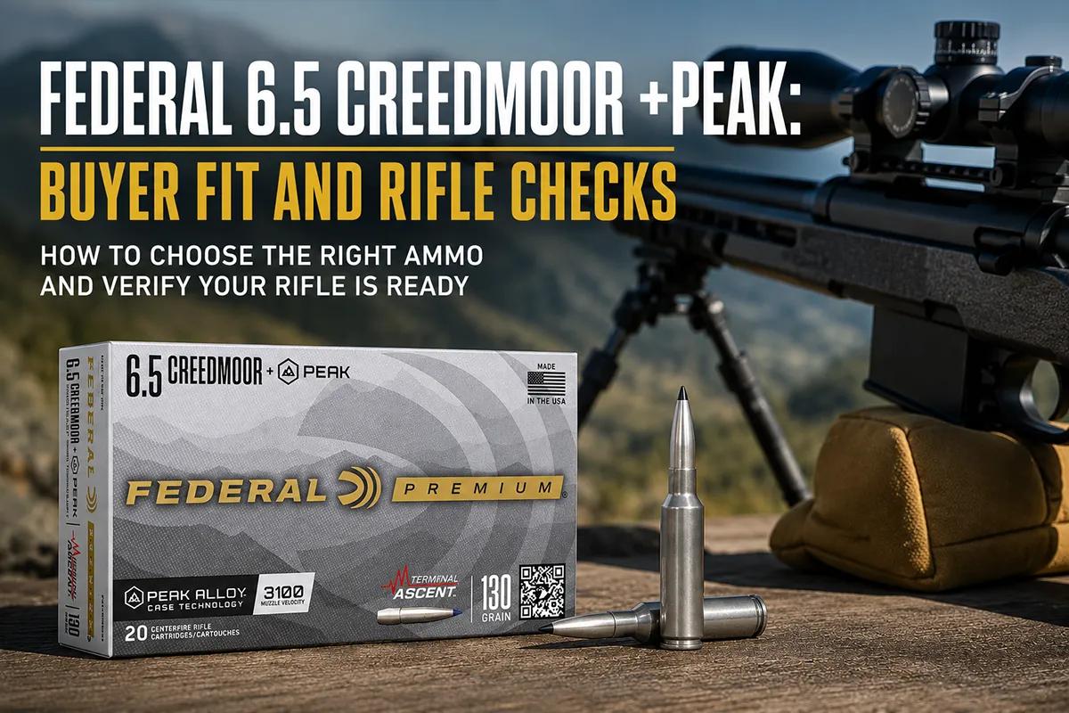 Federal 6.5 Creedmoor +Peak ammo with a bolt action rifle