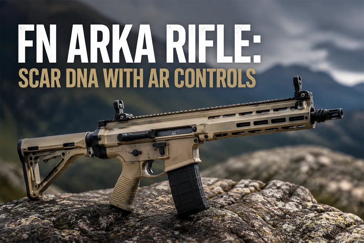 FN ARKA rifle 5.56 NATO piston rifle with AR controls