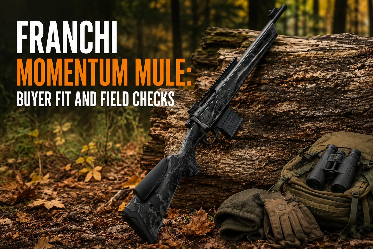 Franchi Momentum MULE compact bolt action rifle in a field setting
