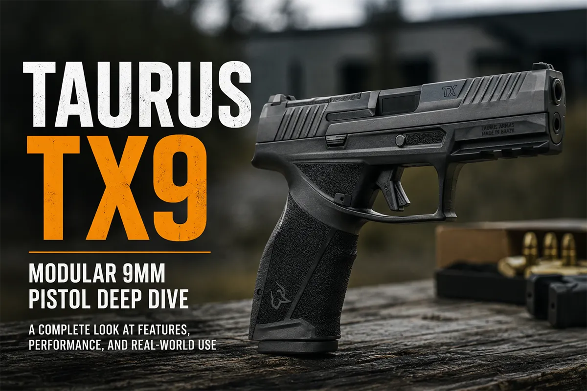 Taurus TX9 modular 9mm pistol family on range bench