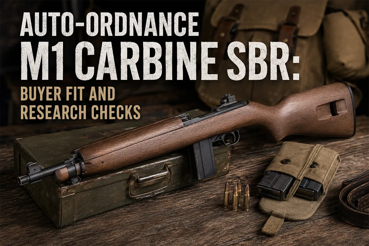 Auto-Ordnance M1 Carbine SBR with walnut furniture and threaded barrel