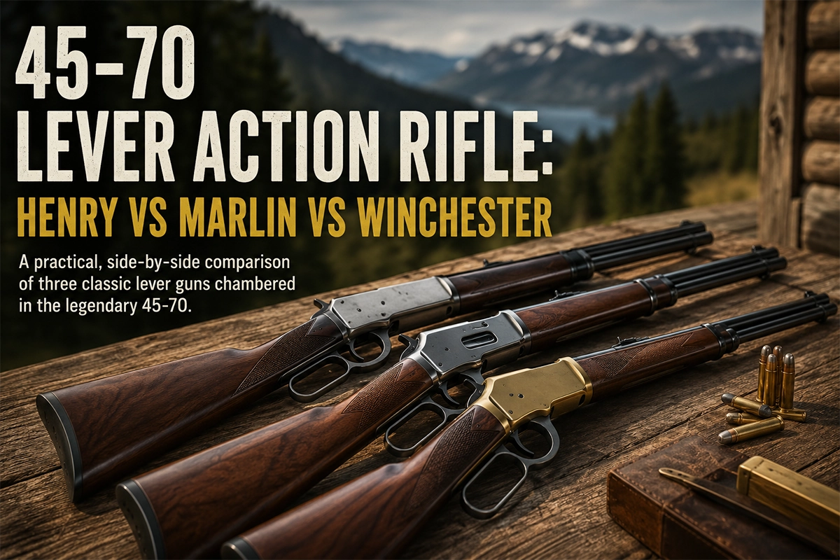 45-70 lever action rifle comparison with classic walnut stocks