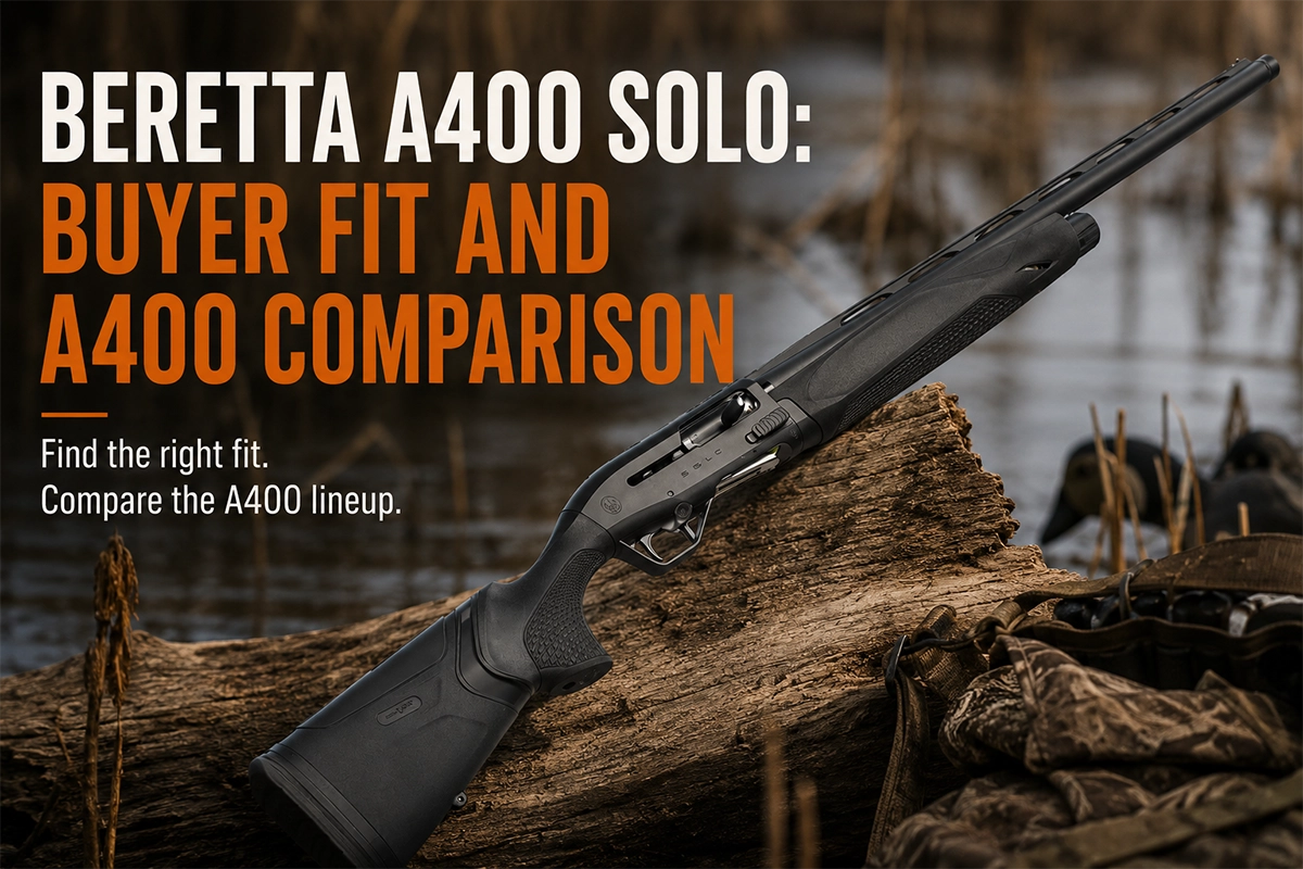 Beretta A400 Solo semi-auto shotgun in a waterfowl hunting setting