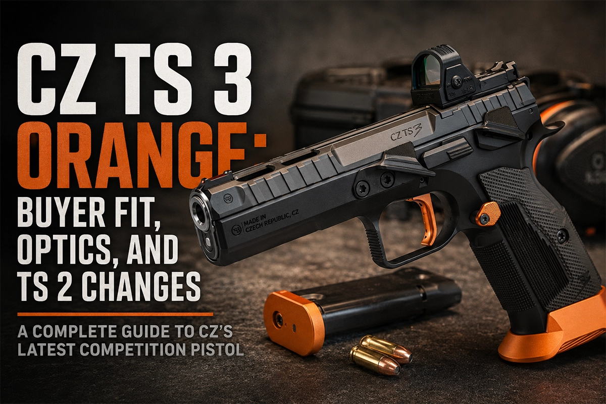 CZ TS 3 Orange competition pistol with direct-mount red dot