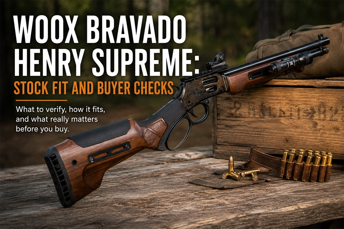 WOOX Bravado Henry Supreme stock and handguard on a lever-action rifle