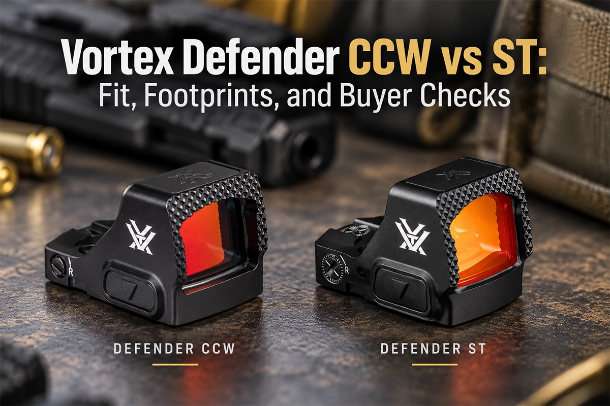 Vortex Defender CCW vs ST pistol red dot comparison