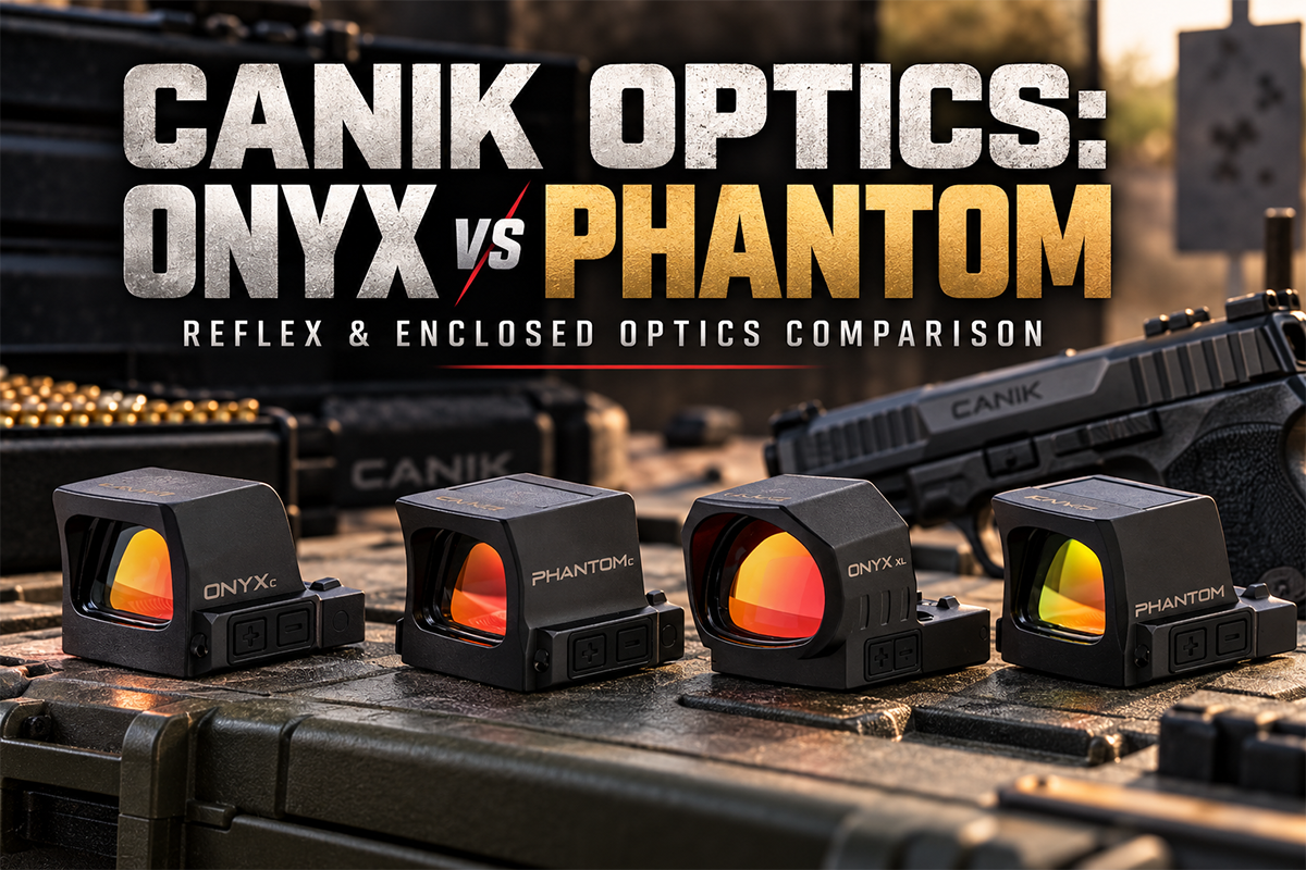 Canik optics ONYX and PHANTOM pistol red dot comparison