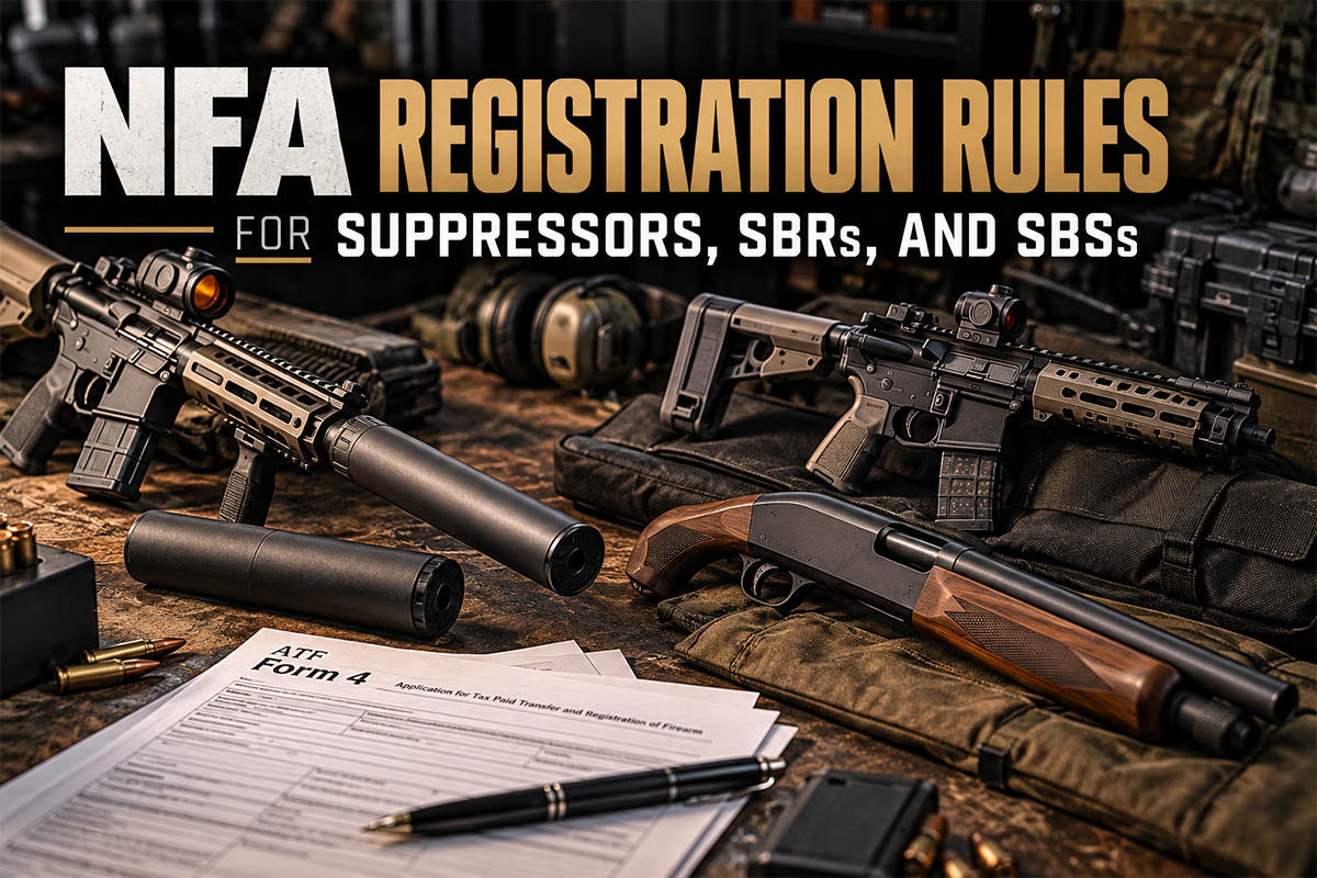 NFA registration rules for suppressors, short-barreled rifles, and short-barreled shotguns